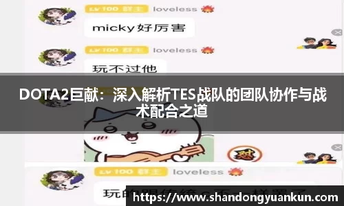 DOTA2巨献：深入解析TES战队的团队协作与战术配合之道